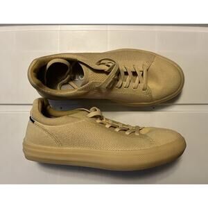 Rothys RS02 Shoes Women's Size 8 Yellow Knit Canvas Lace Up Casual Sneaker